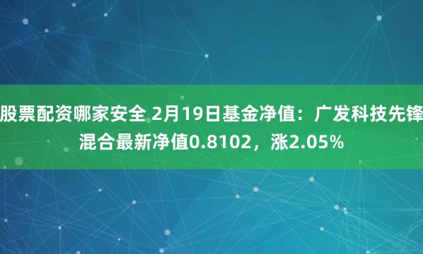 股票配资哪家安全 2月19日基金净值：广发科技先锋混合最新净值0.8102，涨2.05%