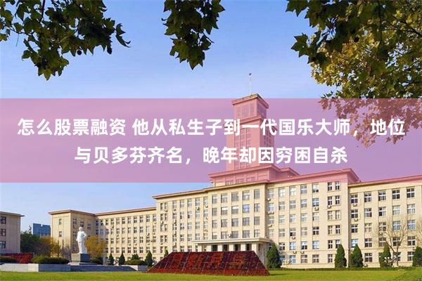 怎么股票融资 他从私生子到一代国乐大师，地位与贝多芬齐名，晚年却因穷困自杀